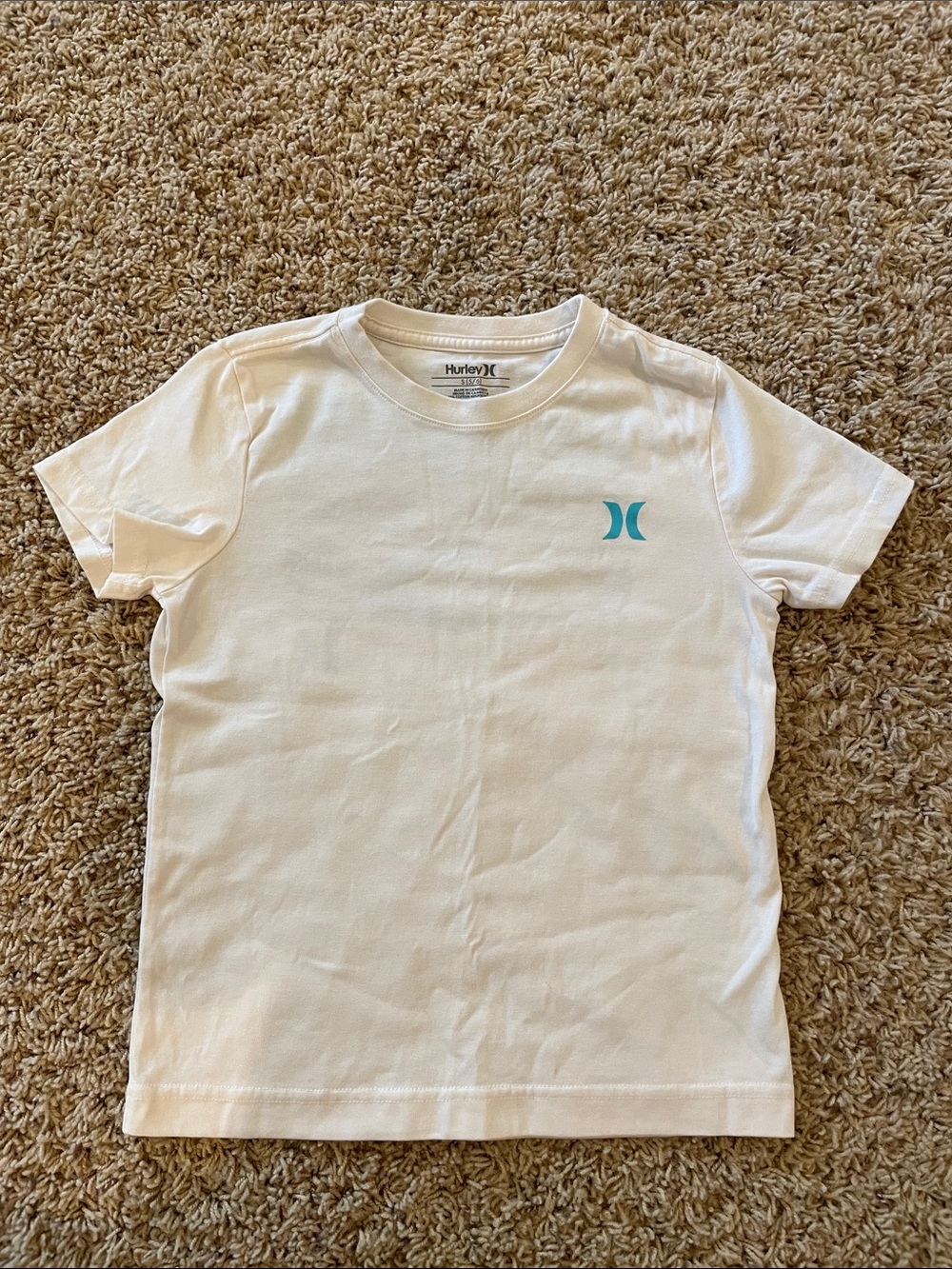 Hurley White Kids Short-Sleeve Logo Tee - Boys Size 5/6